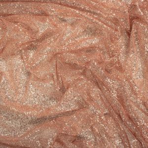 Retalho Tecido Tule Glitter Rosé 0,70 Metro