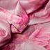 Tecido Cetim Light Gloss Floral Estampa Barrado Maxi Floral Cor De Rosa