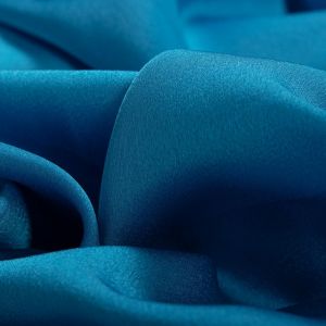 Tecido Cetim Toque de Seda Azul Aquário Intenso