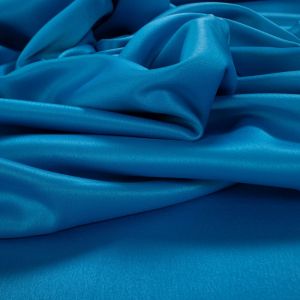 Tecido Crepe Vogue Silk Span Azul Celeste Intenso
