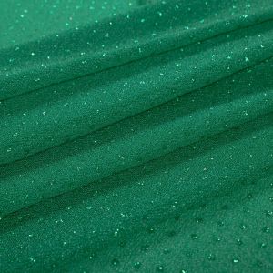 Tecido Malha Glitter Leve Point Sprit Verde Folha