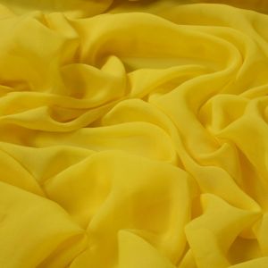Tecido Musseline Toque de Seda Amarela