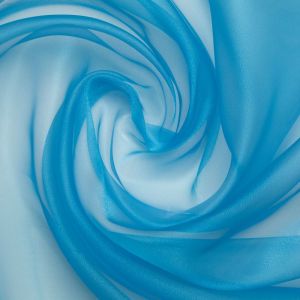 Tecido Organza Cristal Azul Mar