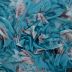 Tecido Tule de Malha Estampa Maxi Floral Azul Aquario