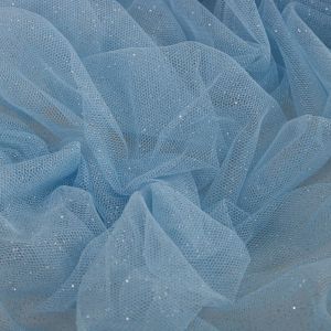 Tecido Tule Glitter Azul Serenity Claro