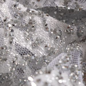 Tecido Tule Glitter Diamante Branco