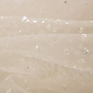 Tecido Tule Glitter Premium Marfim