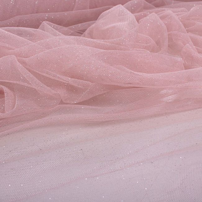 Tecido Tule Glitter Rosé Claro