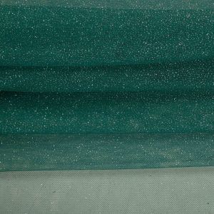 Tecido Tule Glitter Verde Garrafa