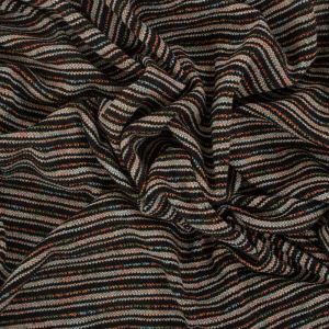 Tecido Tweed de Malha Listrado Preto