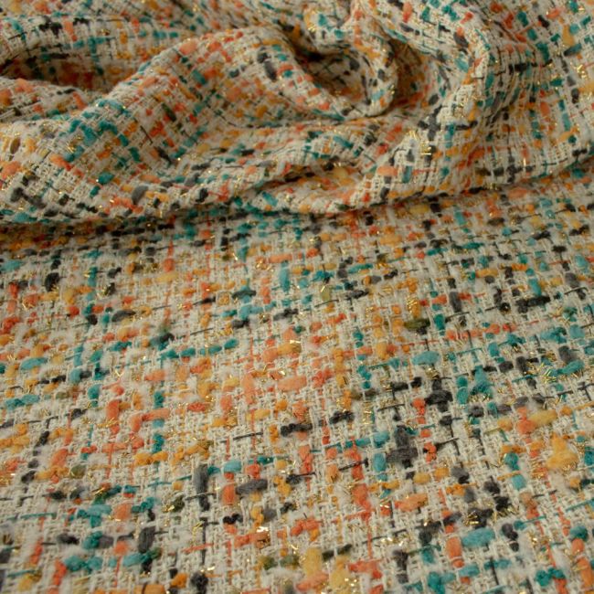 Tecido Tweed Lurex Colorido