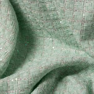 Tecido Tweed Paete Verde Menta Intenso