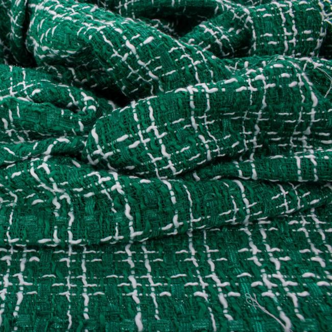 Tecido Tweed Xadrez Verde Bandeira