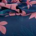 Tecido Viscose Trama de Linho Estampa Floral Azul Bic Escuro