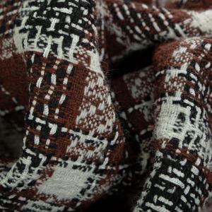 Tecido de vestuário criativo listras em relevo de couro da textura da xadrez  do lagarto marrom